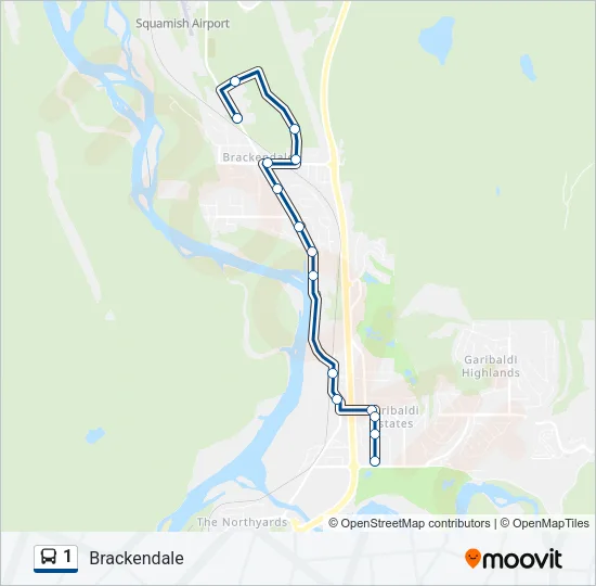 1 Bus Line Map