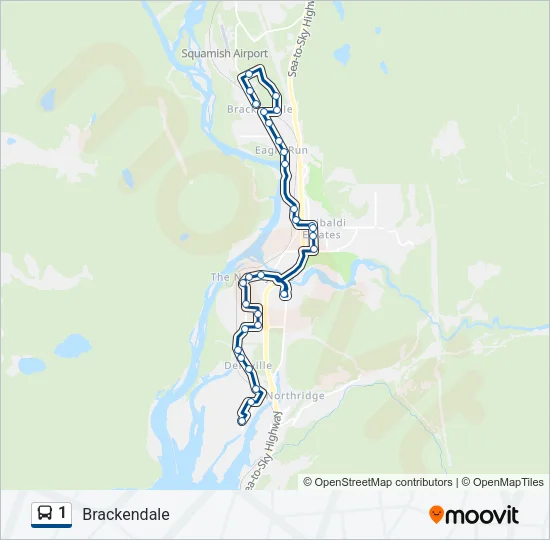 1 Bus Line Map