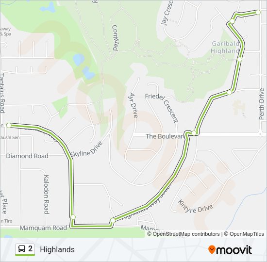 2 Bus Line Map