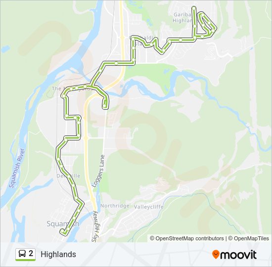 2 Bus Line Map