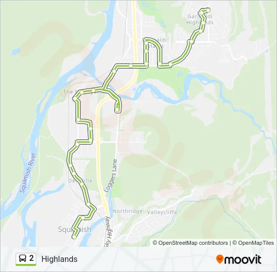 2 Bus Line Map