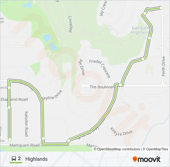 2 Bus Line Map