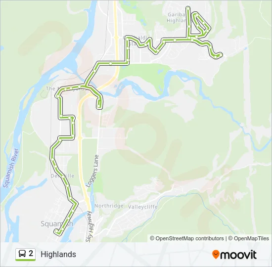 2 Bus Line Map