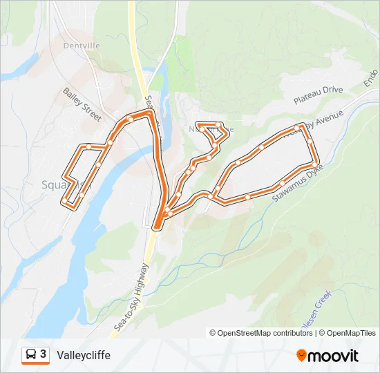 3 Bus Line Map