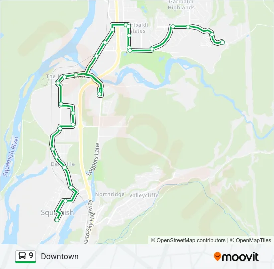 9 Bus Line Map
