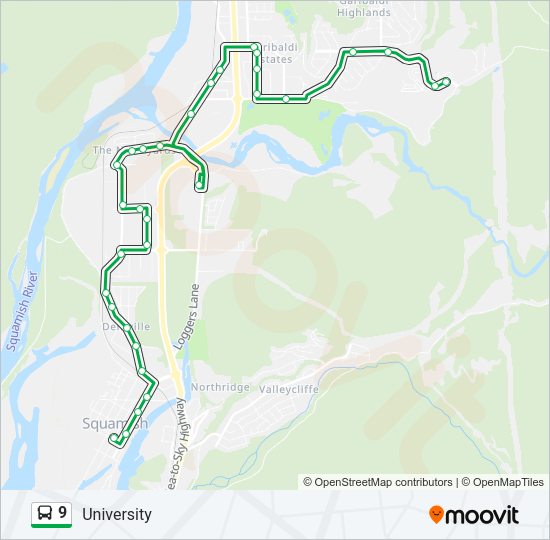 9 Bus Line Map