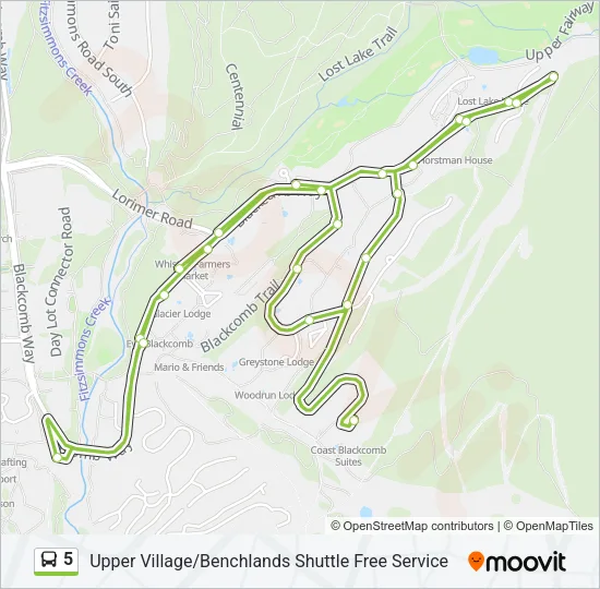 5 Bus Line Map