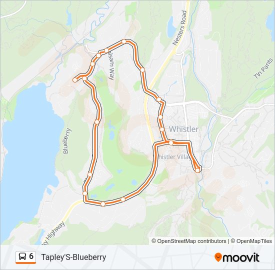 6 Bus Line Map