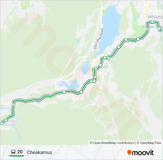 20 Bus Line Map