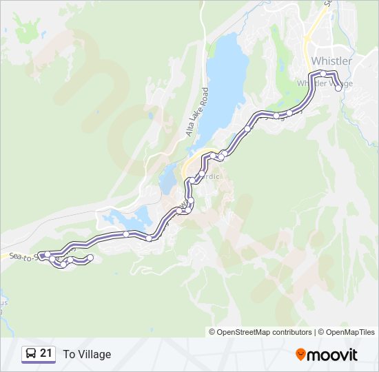 21 Bus Line Map