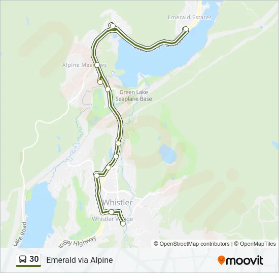 30 Bus Line Map