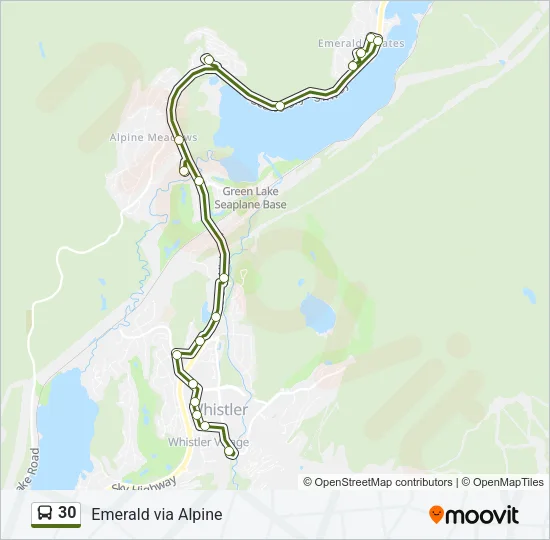 30 Bus Line Map