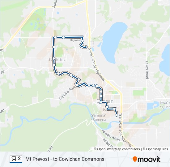 2 Bus Line Map