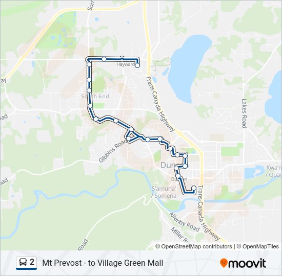 2 Bus Line Map