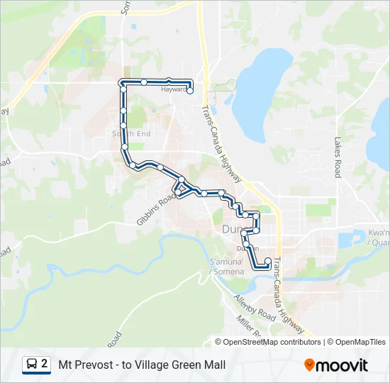 2 Bus Line Map