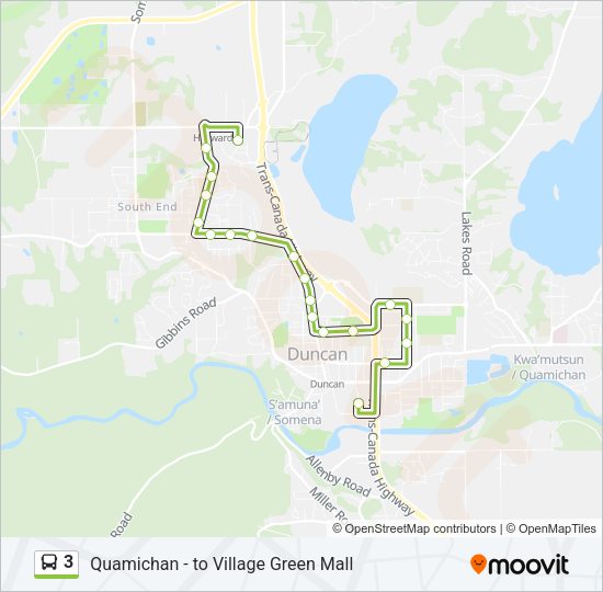 3 Bus Line Map