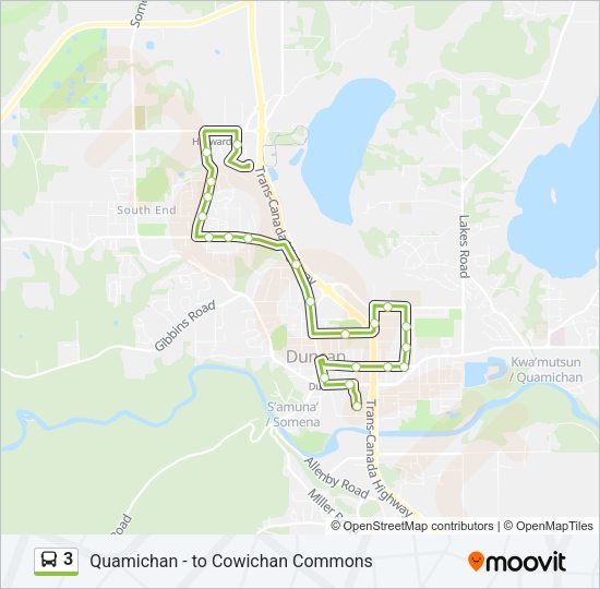 3 Bus Line Map