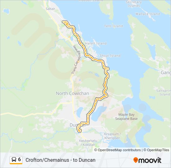 6 Bus Line Map