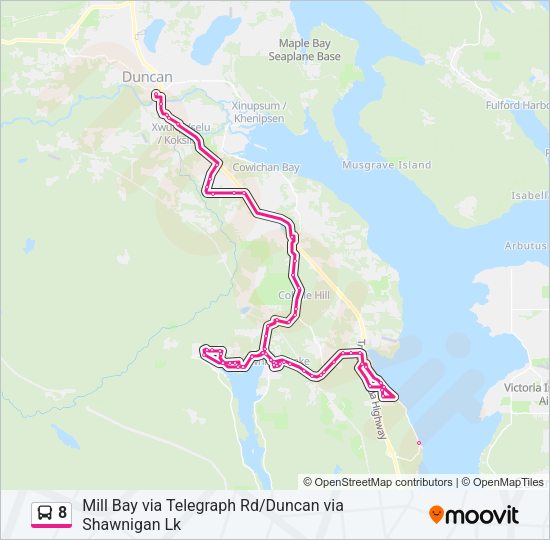 8 Bus Line Map