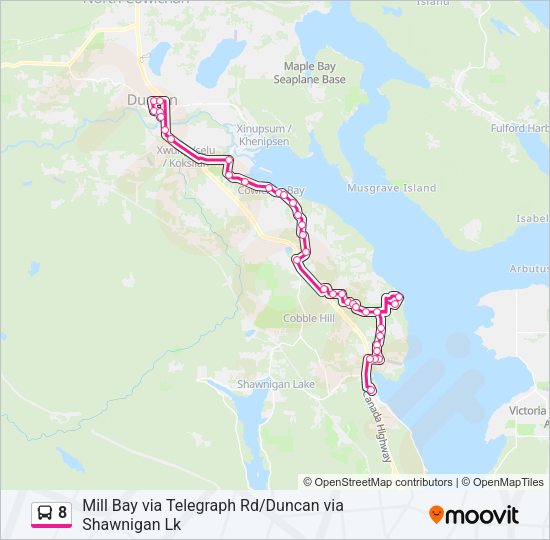 8 Bus Line Map