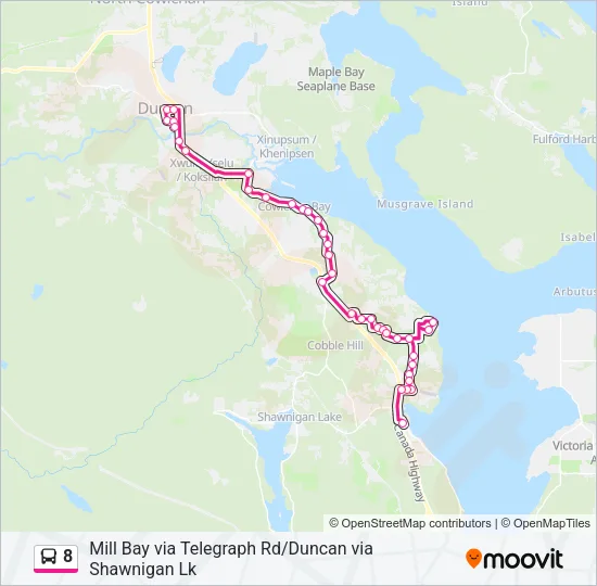8 Bus Line Map