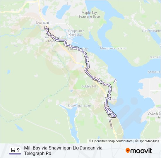 9 Bus Line Map