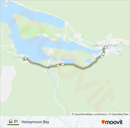 21 Bus Line Map