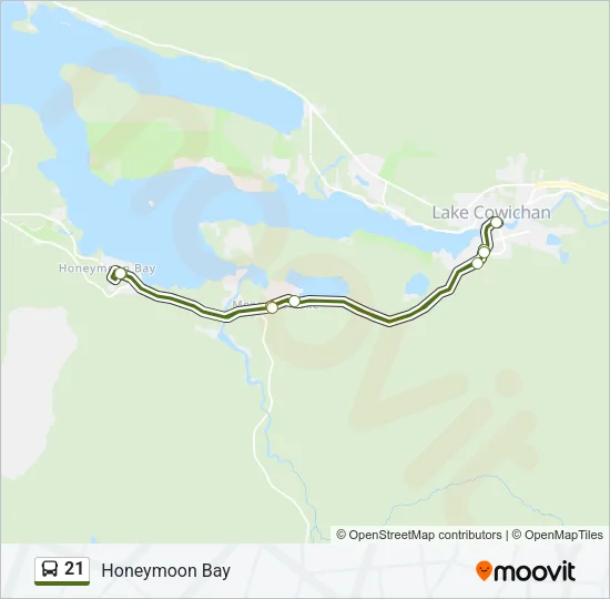 21 Bus Line Map