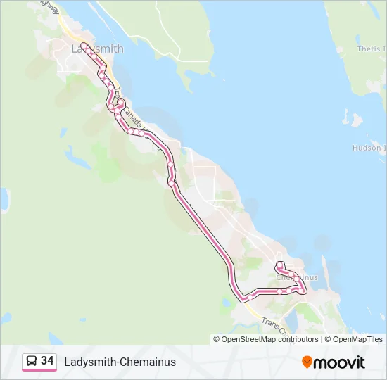 34 Bus Line Map