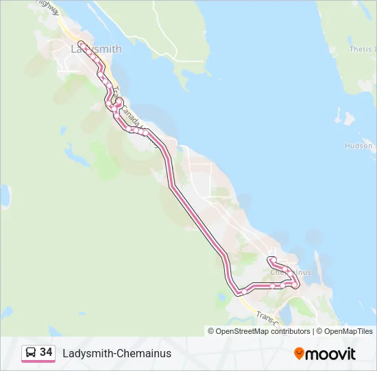 34 Bus Line Map