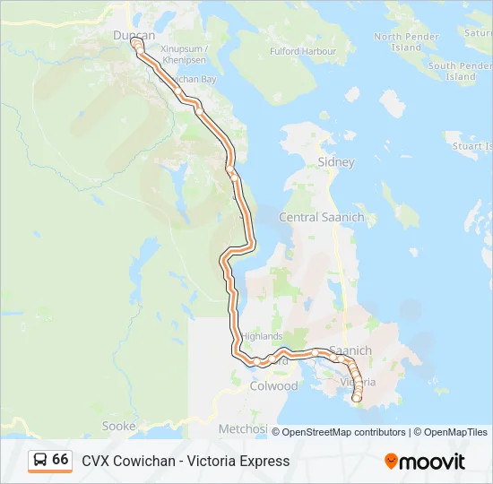 66 Bus Line Map