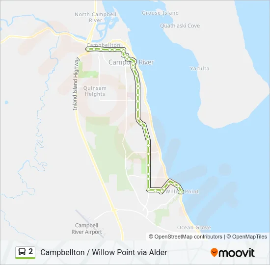 2 Bus Line Map