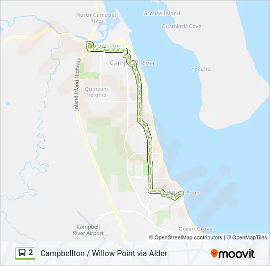 2 Bus Line Map