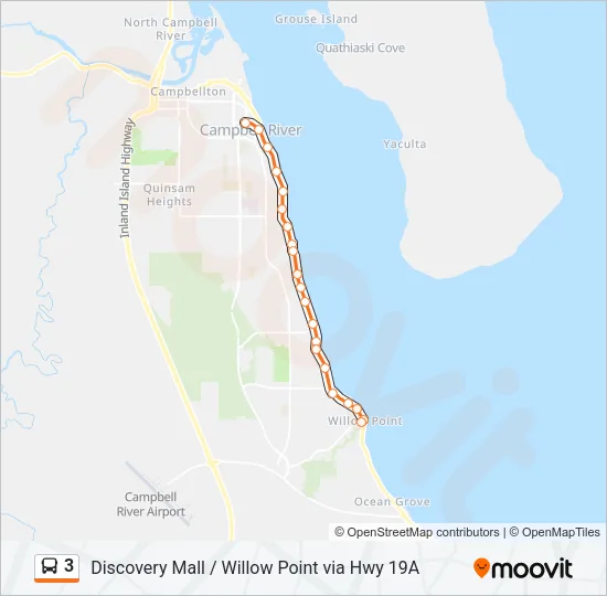3 Bus Line Map