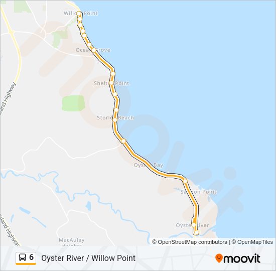 6 Bus Line Map