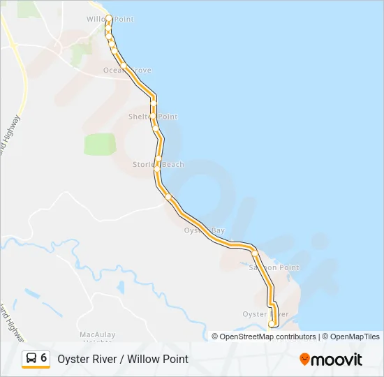 6 Bus Line Map
