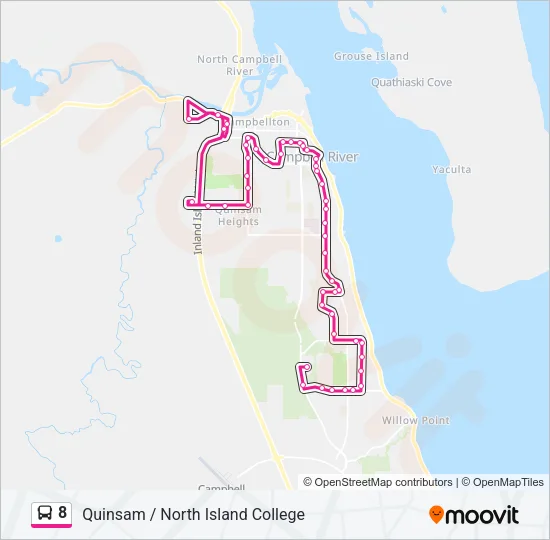 8 Bus Line Map