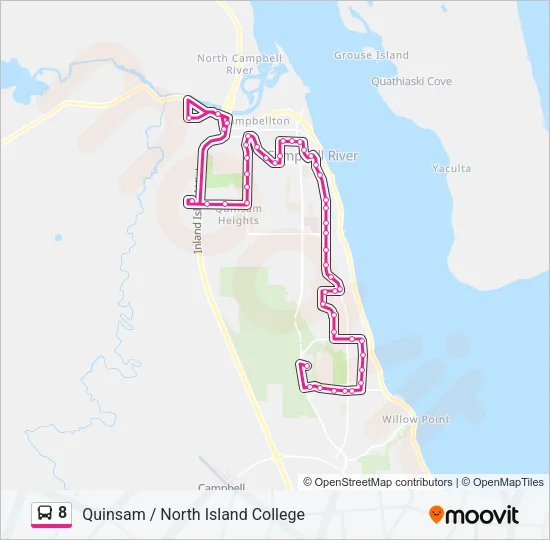 8 Bus Line Map
