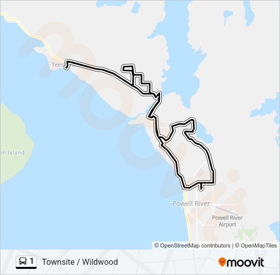 1 Bus Line Map