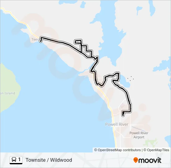 1 Bus Line Map