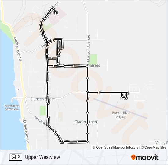 3 Bus Line Map