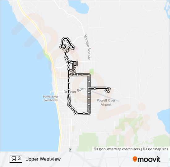3 Bus Line Map