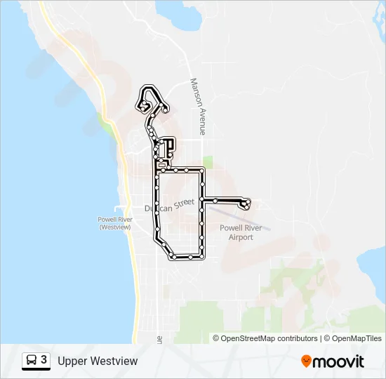 3 Bus Line Map