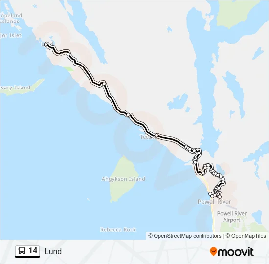 14 Bus Line Map