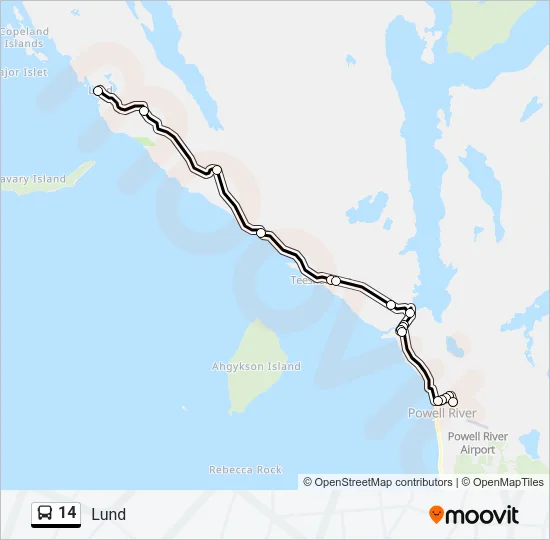 14 Bus Line Map