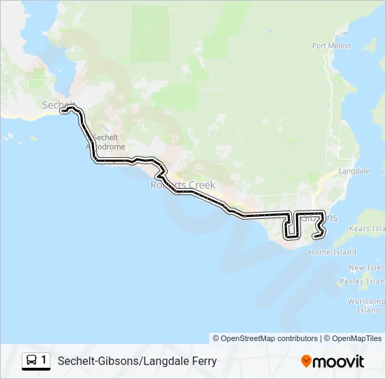 1 Bus Line Map