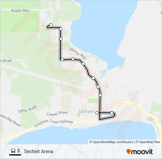 3 Bus Line Map