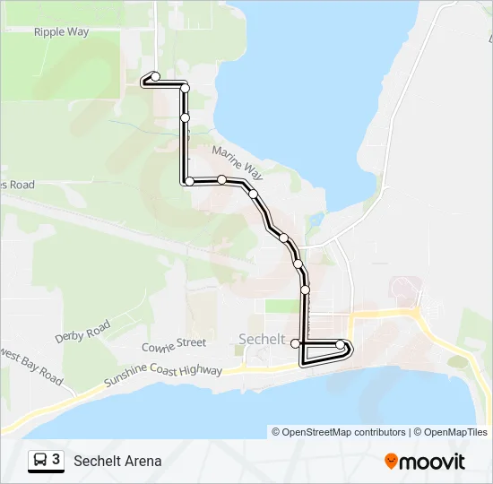 3 Bus Line Map