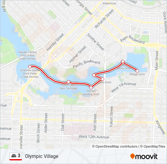 3 Ferry Line Map