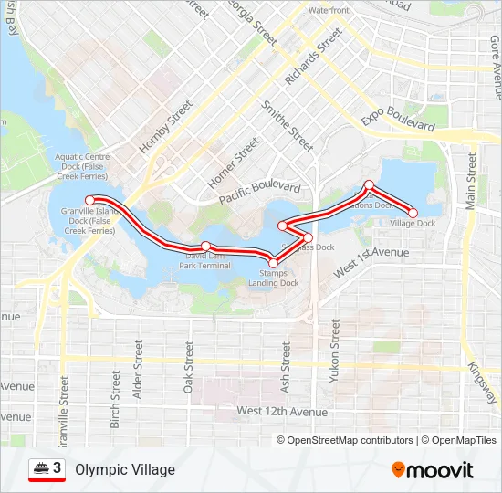 3 Ferry Line Map